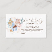 ダブル赤ちゃんシャワーかわいいおむつラッフルエンクロージャー エンクロージャーカード (正面)
