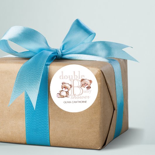 ダブル赤ちゃんシャワー可愛いベアーズモダンダブル ラウンドシール