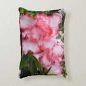 ダブル赤と白ツツツツジ春フローラ アクセントクッション (正面(垂直))