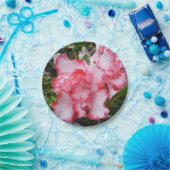 ダブル赤と白ツツツツジ春フローラ ペーパープレート (パーティー)