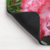 ダブル赤と白ツツツツジ春フローラ マウスパッド (コーナー)