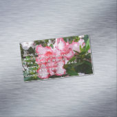 ダブル赤と白ツツツツジ春フローラ マグネット名刺 (インサイチュ)