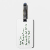 ダブル赤と白ツツツツジ春フローラ ラゲッジタグ (裏面縦)