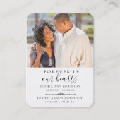 ダブル追悼写真祈りの言葉カード 名刺 (正面)