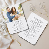 ダブル追悼写真祈りの言葉カード 名刺