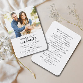 ダブル追悼写真祈りの言葉カード 名刺