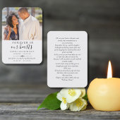 ダブル追悼写真祈りの言葉カード 名刺