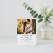 ダブル追悼写真祈りの言葉カード 名刺 (スタンド正面)