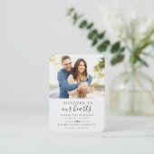 ダブル追悼写真祈りの言葉カード 名刺 (スタンド正面)