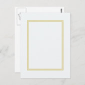 ダブル金ゴールドメタリックオンバブリー白 ポストカード (正面/裏面)