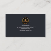 ダブル金ゴールドラインレトロミニマリスト運転手 名刺 (裏面)