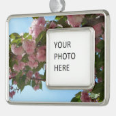 ダブル開花さくらんぼツリーIV春 シルバープレートフレームオーナメント (左)