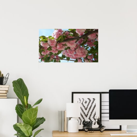 ダブル開花さくらんぼツリーIV春 ポスター (ホームオフィス)