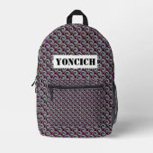 ダブル陰陽スパイラルバイKenneth Yoncich プリントバックパック (正面)