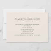 ダブル・スーティン・ミニマリスト・クリーム・グラッド・パーティー 招待状 (裏面)