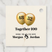 ダブル・セレブレーションの誕生日ゴールドとブラック フェイバータグ (裏面)