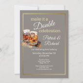 ダブル・セレブレーション グレー ウイスキー グラス にしよう 招待状 (正面)
