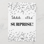 ダブル セレブレーション コンフェッティ 偽の銀の招待状 招待状 (裏面)