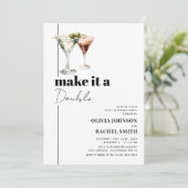 ダブル セレブレーション マルティーニ ジョイント バースデー パーティー 招待状 (スタンド正面)