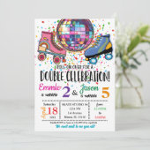 ダブル・セレブレーション・ローラー・スケーティング・ディスコ・招待 招待状 (スタンド正面)