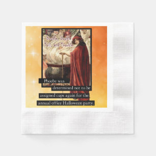 ダブル、ダブル、トイル&トラブルハロウィンポットラックI 縁ありカクテルナプキン