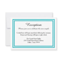 ダブル ティール トリム レセプション 招待状