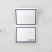 ダブル ネイビー トリム - サンクス カード (内部)