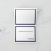 ダブル ネイビー トリム - サンクス カード (内部)