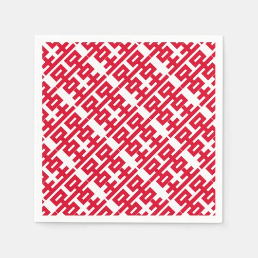 ダブル・ハピネス・グッドラック双喜 雙喜 スタンダードカクテルナプキン (正面)