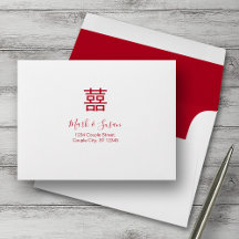 ダブル・ハピネス/ソングHy RSVP封筒