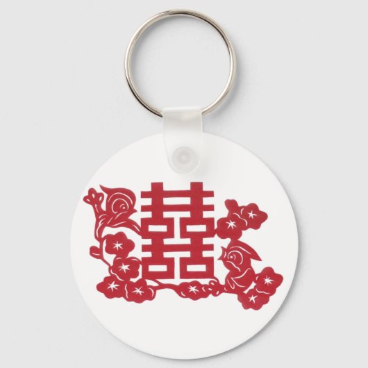 ダブル・ハピネス・バード キーホルダー (正面)