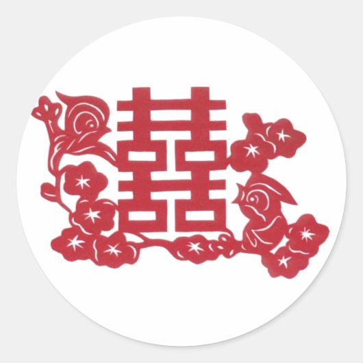 ダブル・ハピネス・バード ラウンドシール (正面)