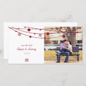 ダブル・ハピネス・ランタン・ウェディング・ザ・デイト セーブザデート (正面/裏面)