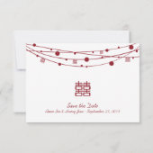 ダブル・ハピネス・ランタン・ウェディング・ザ・デイト セーブザデート (裏面)