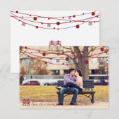 ダブル・ハピネス・ランタン・ウェディング・ザ・デイト セーブザデート (正面/裏面)