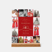 ダブル・ハピネス・中国のノット結婚の12枚の写真 アクリルサイン (正面)