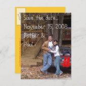 ダブル・ハピネス – 日付を保存...... 案内ポストカード (正面/裏面)