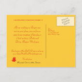 ダブル・ハピネス – 日付を保存...... 案内ポストカード (裏面)