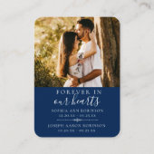 ダブル・メモリアル葬儀フォトブルー祈りの言葉カード 名刺 (正面)