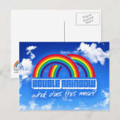 ダブル・レインボーどういう意味だ？ ポストカード (正面/裏面)
