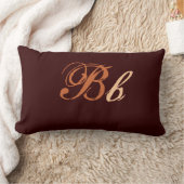 ダブルBモノグラムinブラウンとベージュ ランバークッション (ブランケット)