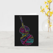 ダブルB アップライトB ジャズビスト ミュージシャン ギフト カード (黄色い花)