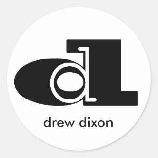 ダブルDステッカー（白） ラウンドシール