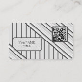 ダブルQRコードレトログレー 名刺 (正面)