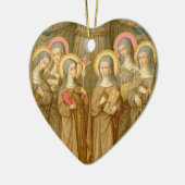 ダブルSIx貧しいクレア聖人(SAU 027) セラミックオーナメント (左)