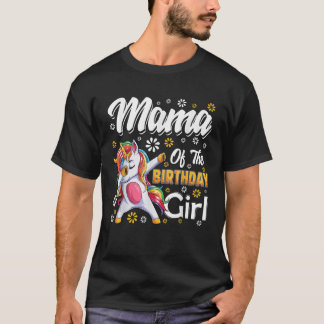 ダブ素晴らしビングユニコーン誕生日ママ家族の試合 Tシャツ