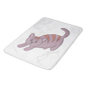 ダベットカバーを飛び越える準備ができている猫 バスマット (アングル)