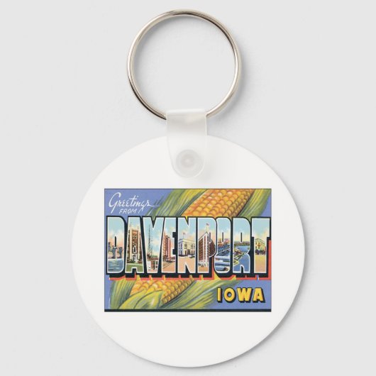 ダベンポートアイオワからの挨拶 キーホルダー (正面)