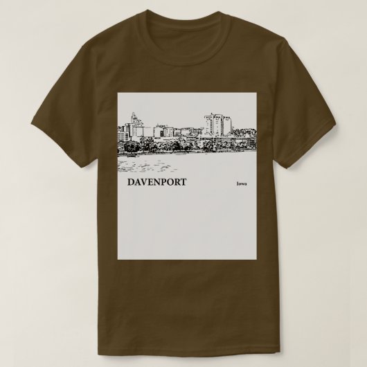 ダベンポートアイオワ2 Tシャツ (デザイン正面)