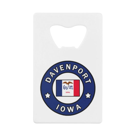 ダベンポートアイオワ クレジットカード栓抜き (正面)